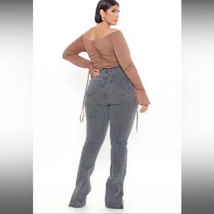 NWT Fashion Nova Tall Soho Side Split Skinny Jeans in Grey